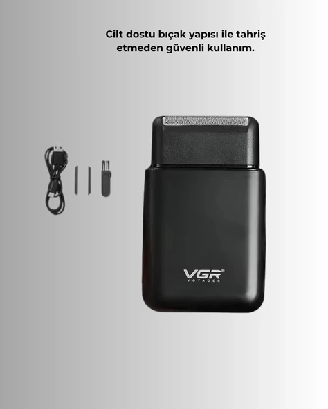 Ultra İnce Elektrikli Tıraş Makinesi | USB Şarjlı ve Su Geçirmez - Resim 4