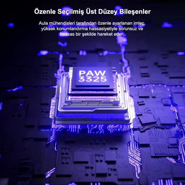 Aula SC580X Lightweight PAW3311 Sensör 10000 DPI 1000Hz Kablolu ve Kablosuz Gaming Oyuncu Mouse Siyah - Resim 6