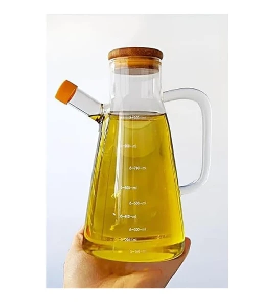 Borosilikat Cam 900 ml. Yağdanlık - 2
