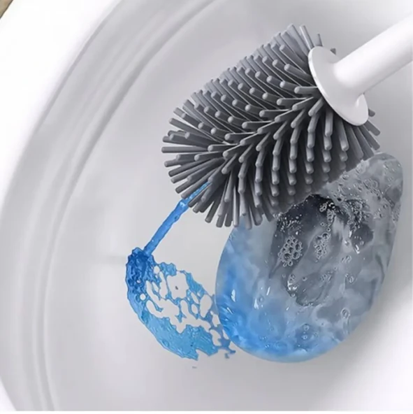 Sensörlü Çöp Kovası Antibakteriyel Uv Işıklı 20 Litre + Deterjan hazneli Beyaz Silikon Klozet Fırçası-BYS - Resim 9