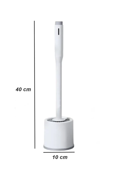 Sensörlü Çöp Kovası Antibakteriyel Uv Işıklı 20 Litre + Deterjan hazneli Beyaz Silikon Klozet Fırçası-BYS - Resim 10