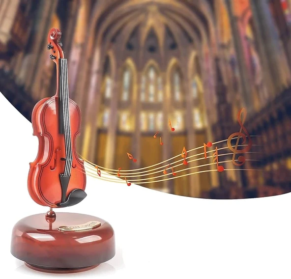 Hareketli Violin Müzik Kutusu - 3