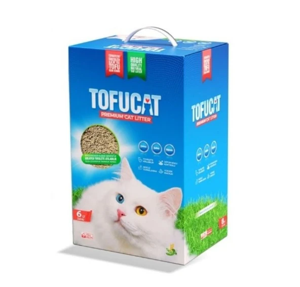 Tofucat Bitkisel Pelet Kedi Kumu 6L - Tozsuz, Doğal ve Çevre Dostu Temizlik