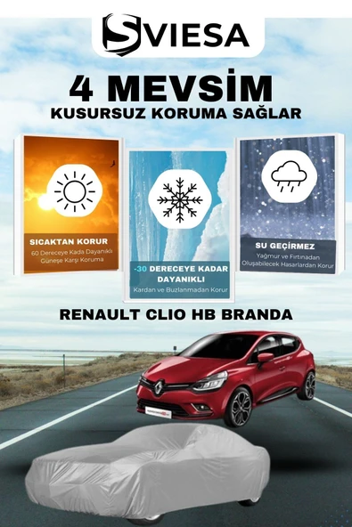 Renault Clio Hb Uyumlu Branda Lüx Kalite Oto Brandası,araba Çadırı - 1