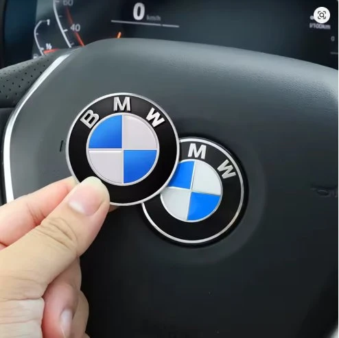 BMW Mavi Logo damla sticker Araba Direksiyon Amblem DAMLA sticker 4,5 CM 45 mm 1 adet - Resim 2