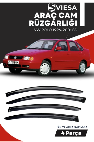 VOLKSWAGEN POLO 1996-2001 SD  uyumlu oto camlara özel ölçü cam rüzgarlığı rüzgarlık - 1