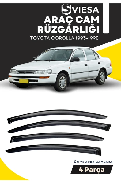 TOYOTA COROLLA 1993-1998  uyumlu oto camlara özel ölçü cam rüzgarlığı rüzgarlık ürün görseli 1