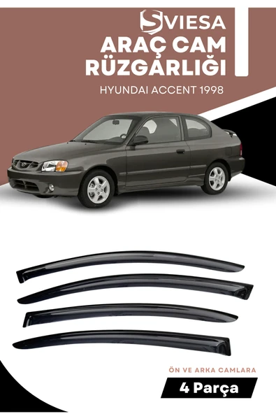 HYUNDAI ACCENT 1998  uyumlu oto camlara özel ölçü cam rüzgarlığı rüzgarlık - 1