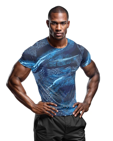 Desenli Antrenman ve Spor Forması, Halı Saha Forması, Nefes Alan Tişört, Yüksek Kalite Gym Tshirt - 1