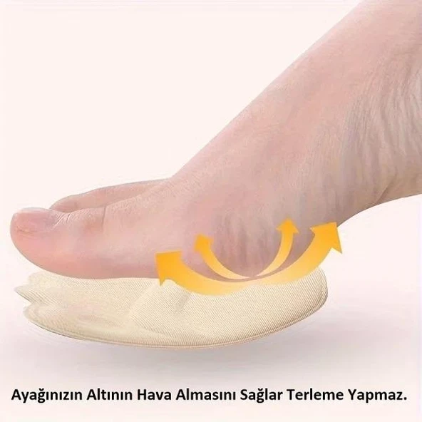 3B Trend Krem Sünger Ayakkabı Padi Metatarsal Yüksek Topuklu Ayakkabı Spor Babet Koku Yapmaz Ped - 2