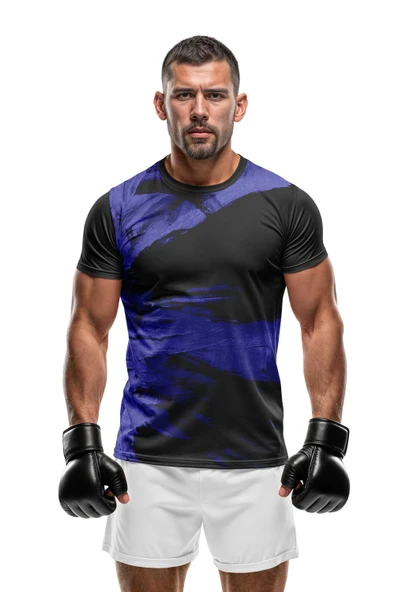 Desenli Antrenman ve Spor Forması, Halı Saha Forması, Nefes Alan Tişört, Yüksek Kalite Gym Tshirt - 3