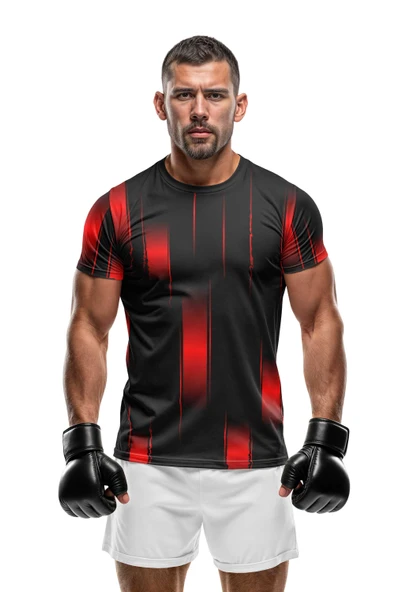 Desenli Antrenman ve Spor Forması, Halı Saha Forması, Nefes Alan Tişört, Yüksek Kalite Gym Tshirt - 3