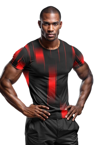 Desenli Antrenman ve Spor Forması, Halı Saha Forması, Nefes Alan Tişört, Yüksek Kalite Gym Tshirt - 1