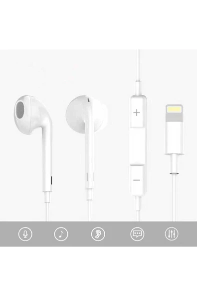 iPhone 7/8/8Plus/X/XsMax/11/12/13/14 Pro Max Uyumlu Lightning Kulaklık - 5