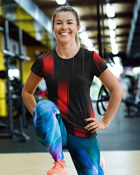 Desenli Antrenman ve Spor Forması, Halı Saha Forması, Nefes Alan Tişört, Yüksek Kalite Gym Tshirt - 4