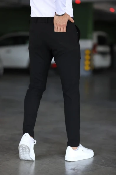 Erkek Düz Kesim Bilek Boy Kumaş Pantolon - Resim 5