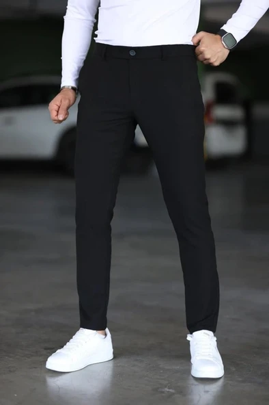 Erkek Düz Kesim Bilek Boy Kumaş Pantolon ürün görseli