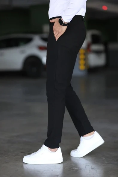 Erkek Düz Kesim Bilek Boy Kumaş Pantolon - Resim 3