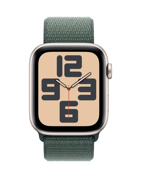 Apple Watch SE GPS 40 MM Alüminyum Kasa Spor Loop Akıllı Saat (Apple Türkiye Garantili) Yıldız Işığı - Göl Yeşili - 2