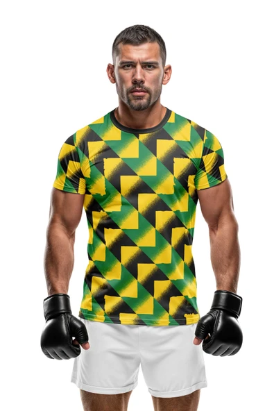 Desenli Antrenman ve Spor Forması, Halı Saha Forması, Nefes Alan Tişört, Yüksek Kalite Gym Tshirt - 3
