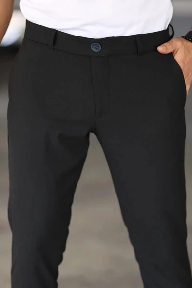 Erkek Düz Kesim Bilek Boy Kumaş Pantolon - Resim 6