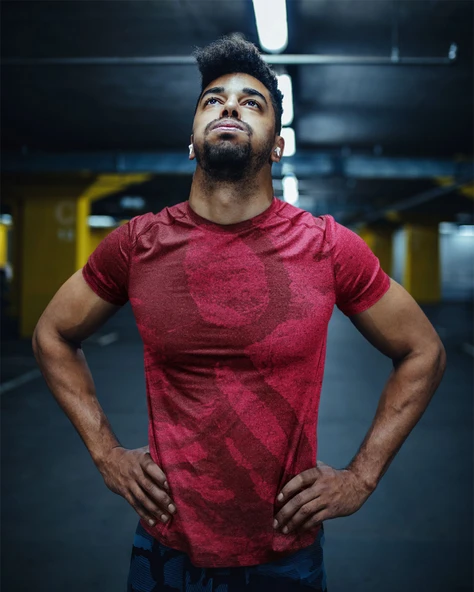 Desenli Antrenman ve Spor Forması, Halı Saha Forması, Nefes Alan Tişört, Yüksek Kalite Gym Tshirt - 5
