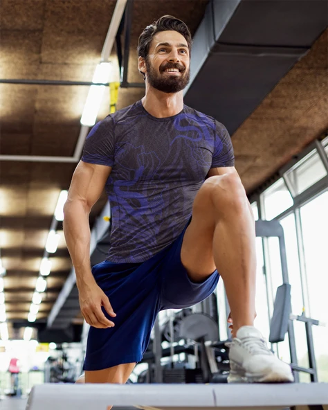 Desenli Antrenman ve Spor Forması, Halı Saha Forması, Nefes Alan Tişört, Yüksek Kalite Gym Tshirt - 4