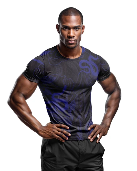 Desenli Antrenman ve Spor Forması, Halı Saha Forması, Nefes Alan Tişört, Yüksek Kalite Gym Tshirt - 1