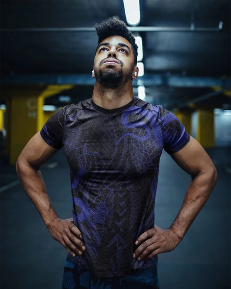 Desenli Antrenman ve Spor Forması, Halı Saha Forması, Nefes Alan Tişört, Yüksek Kalite Gym Tshirt - 6