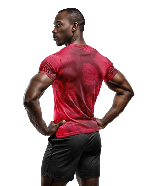Desenli Antrenman ve Spor Forması, Halı Saha Forması, Nefes Alan Tişört, Yüksek Kalite Gym Tshirt - 2
