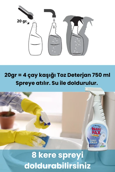 TUVALET & KLOZET TEMİZLİK TOZU EKONOMİK BEBEK BOY 2 X 160GR - 3