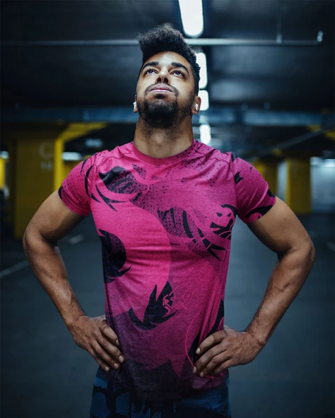 Desenli Antrenman ve Spor Forması, Halı Saha Forması, Nefes Alan Tişört, Yüksek Kalite Gym Tshirt - 3