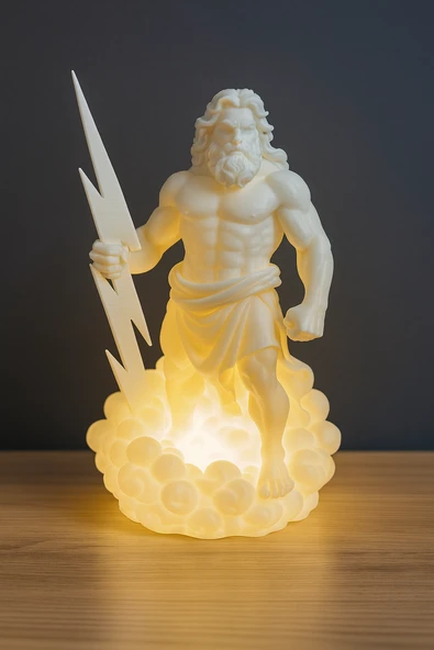 Zeus Masa Lambası  Mitolojik Dekoratif Gece Lambası Ev ve Ofis İçin - 2