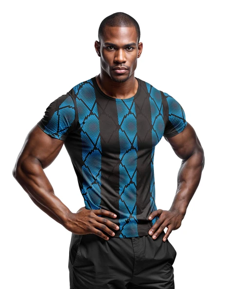 Desenli Antrenman ve Spor Forması, Halı Saha Forması, Nefes Alan Tişört, Yüksek Kalite Gym Tshirt - 1
