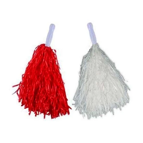 Kırmızı Beyaz Gösteri Ponponu - Resim 2