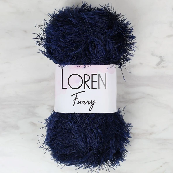 Loren Furry Lacivert El Örgü İpi - RF005 - 34044 ürün görseli