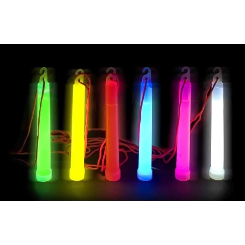 Karanlıkta Yanan Asılabilir ip Aparatlı Glow Stick Lamba Seti 15cm - Resim 2