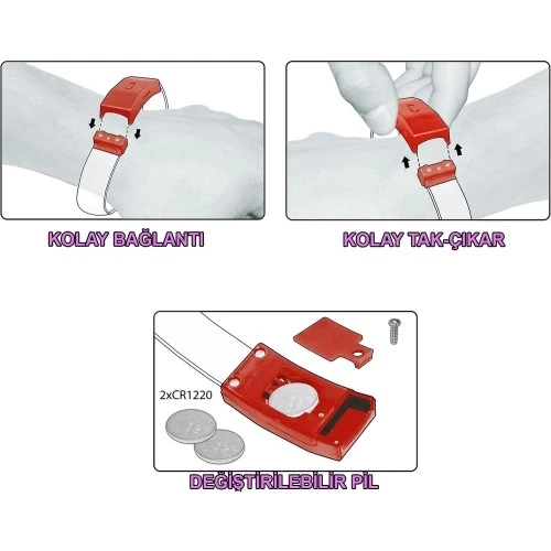 Festival & Parti LED Bileklik 3 Farklı Mod Işıklı 1 Adet - Resim 3