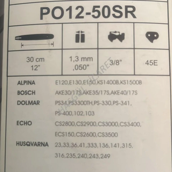 Hsgl Motorlu Testere Echo Uyumlu 91 22.5 Diş Kılavuz Zincir CS2800 CS3300 CS3400 Modellere uyumlu - Resim 4