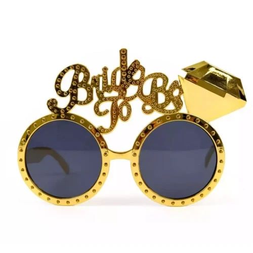 Altın Renk Bride To Be Yazılı Gelin Gözlüğü - Resim 2