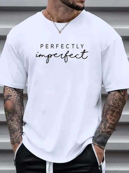 Erkekler Için PERFECTLY Günlük Tişört - Beyaz - 1