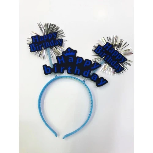 Happy Birthday Neon Renk Doğum Günü Tacı 12 Adet - Resim 4