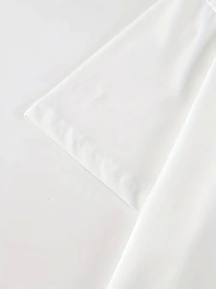 New York Baskılı Oversize Bisiklet Yaka T-shirt - Beyaz - 3