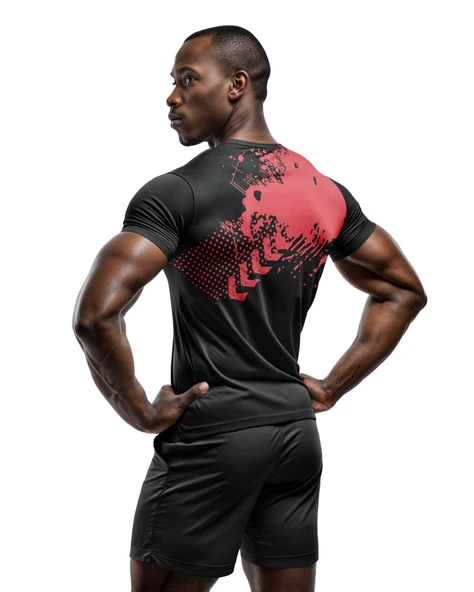 Desenli Antrenman ve Spor Forması, Halı Saha Forması, Nefes Alan Tişört, Yüksek Kalite Gym Tshirt - 1