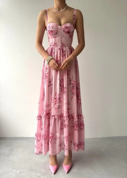 Jame Askılı Elbise - Resim 2