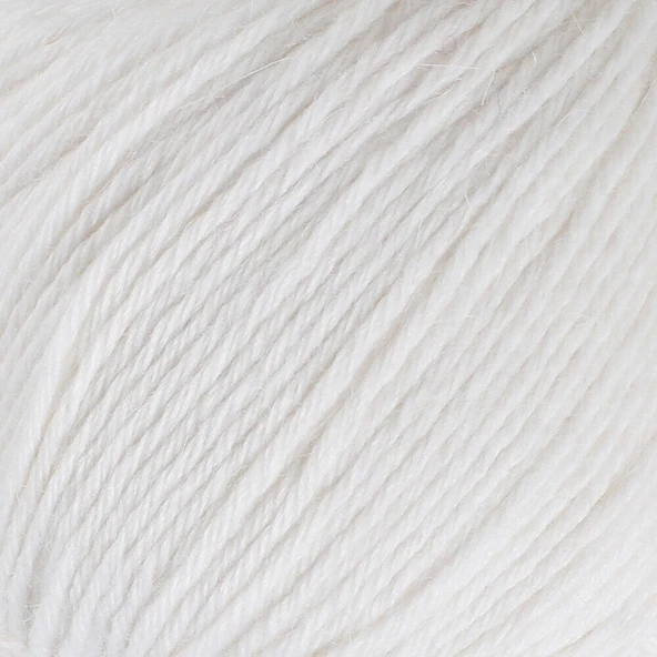 La Mia Angora 50gr Beyaz El Örgü İpi - L001 - 33804 - Resim 2