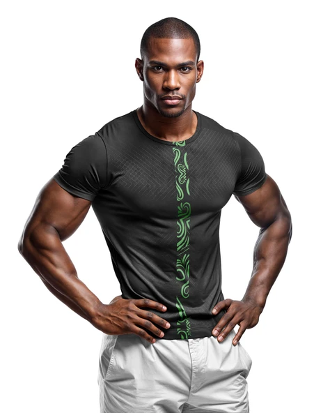 Desenli Antrenman ve Spor Forması, Halı Saha Forması, Nefes Alan Tişört, Yüksek Kalite Gym Tshirt - 1