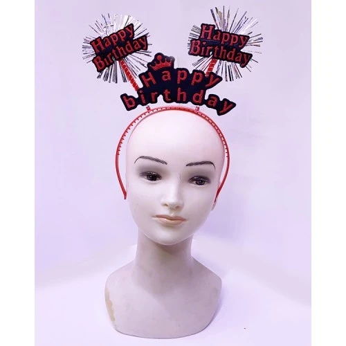 Happy Birthday Neon Kırmızı Doğum Günü Tacı ürün görseli