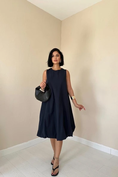 Lacivert Comfort Balon Elbise ürün görseli