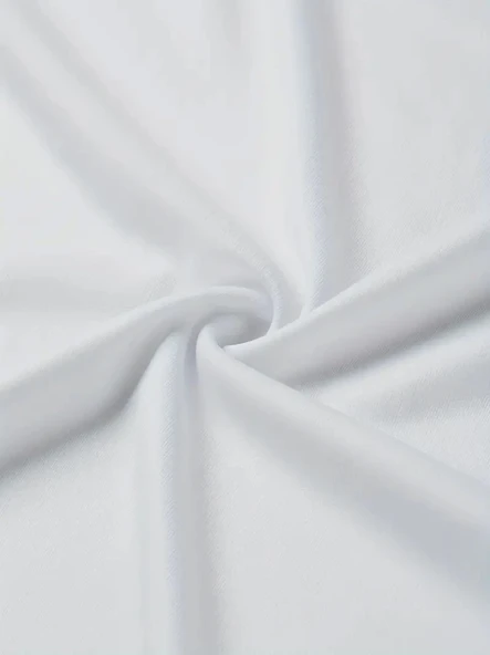 Baskılı Oversize Bisiklet Yaka T-shirt - Beyaz - 2